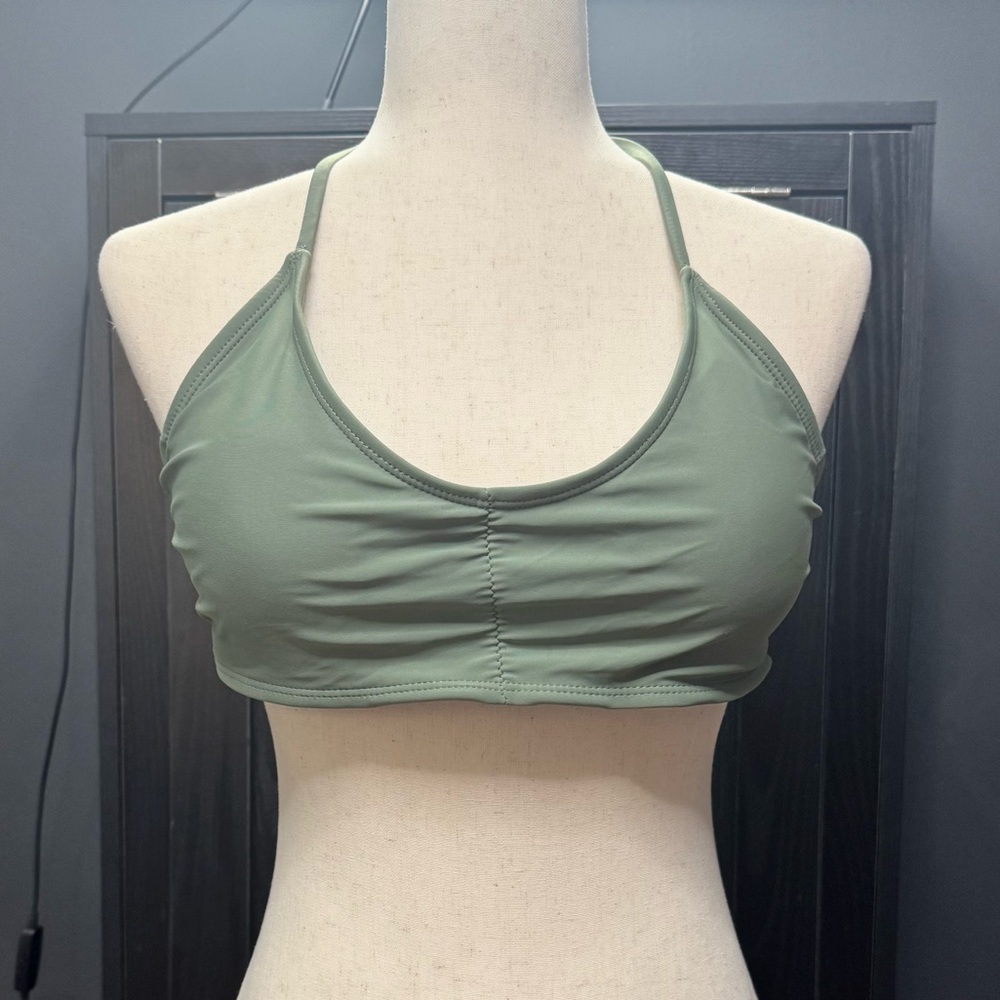 Shekini Olive Green Bikini Top - Size Xl